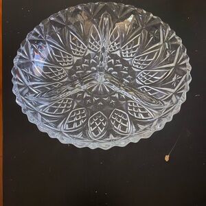 Lovely vintage crystal serving dish